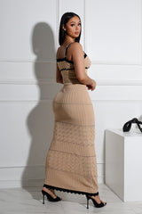 Aaliyah Rib Knit Tank Top &amp; Skirt SET