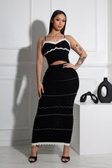 Aaliyah Rib Knit Tank Top &amp; Skirt SET