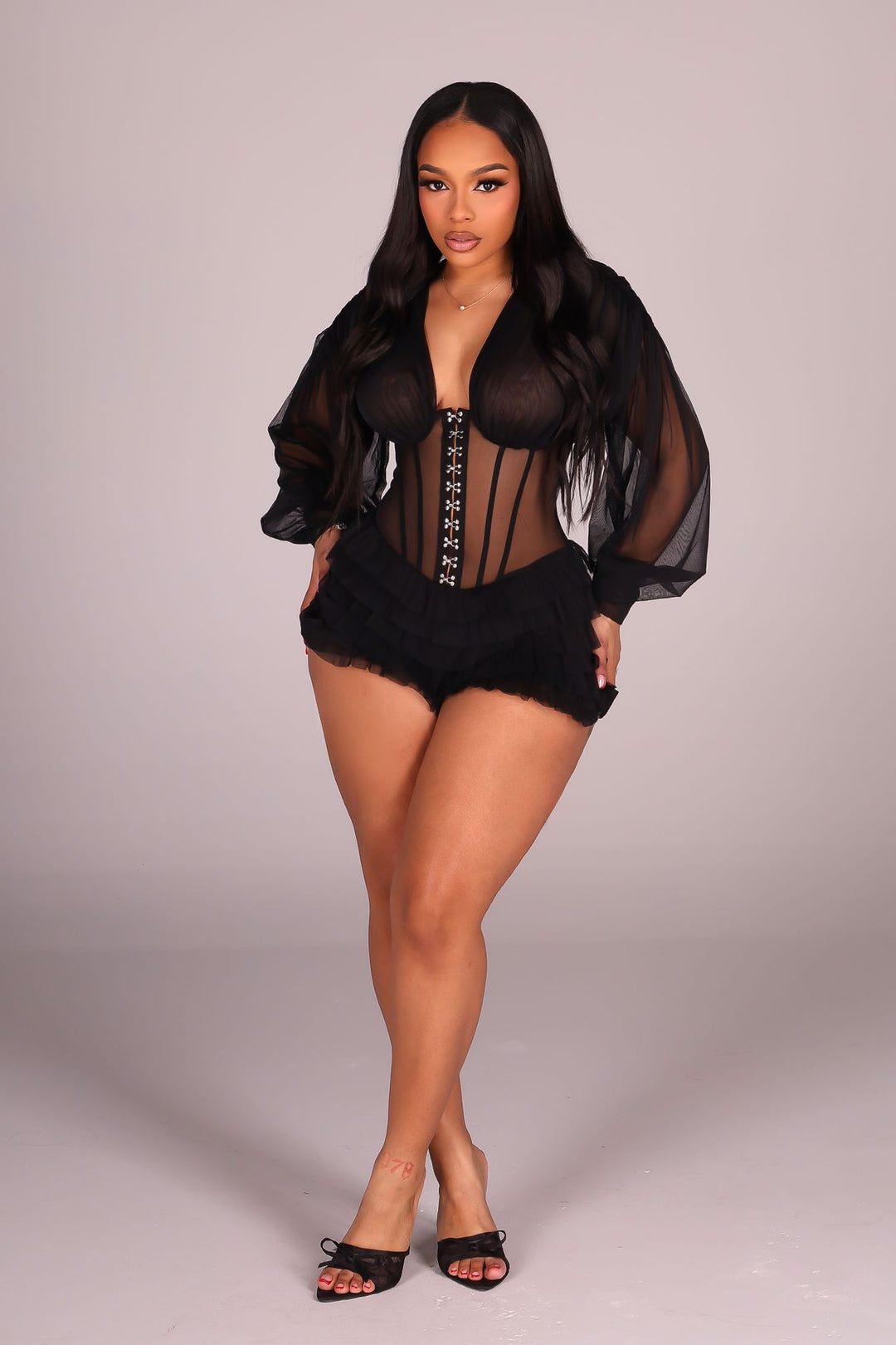 Valeria Corset Tulle Romper