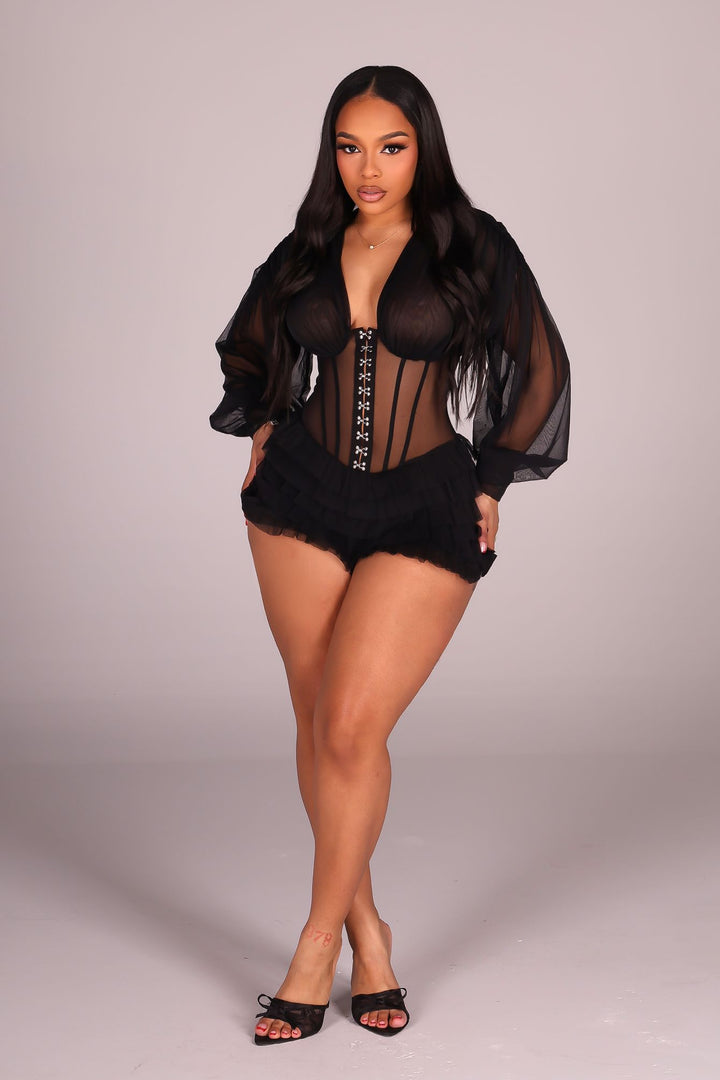 Valeria Corset Tulle Romper