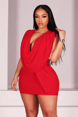 Merlot Deep Rouge Midi Dress