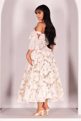 Elysia Floral Sheer Midi Dress