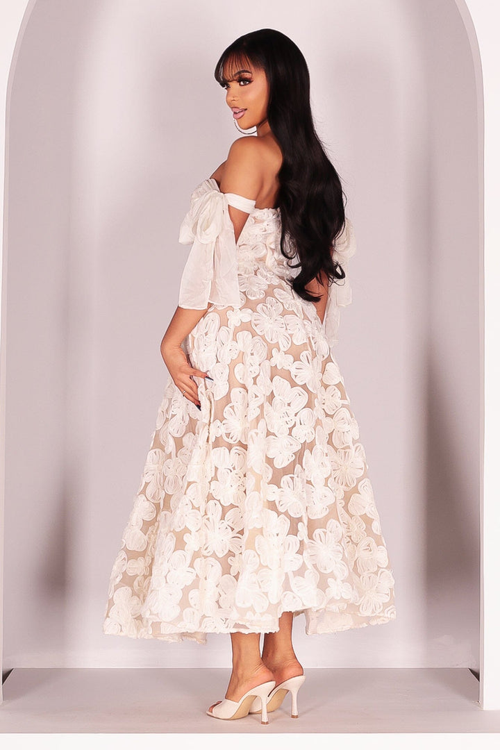 Elysia Floral Sheer Midi Dress