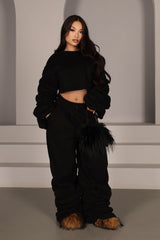 Slow Down Ruched Top &amp; Cargo Jogger SET
