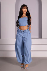 Breakline Denim Top &amp; Jogger SET