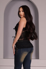 Sylvie Satin Lace Cami Top