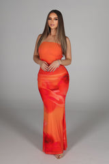 Sundown Ruched Maxi Dress
