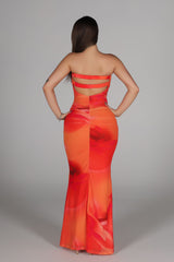 Sundown Ruched Maxi Dress