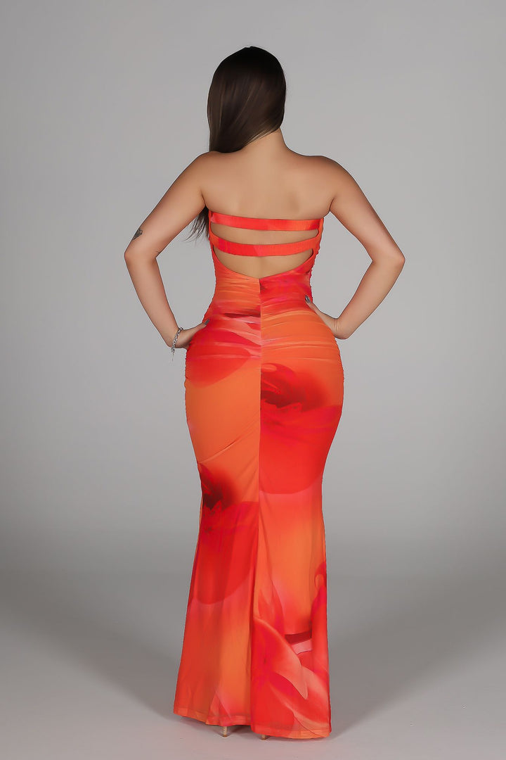 Sundown Ruched Maxi Dress