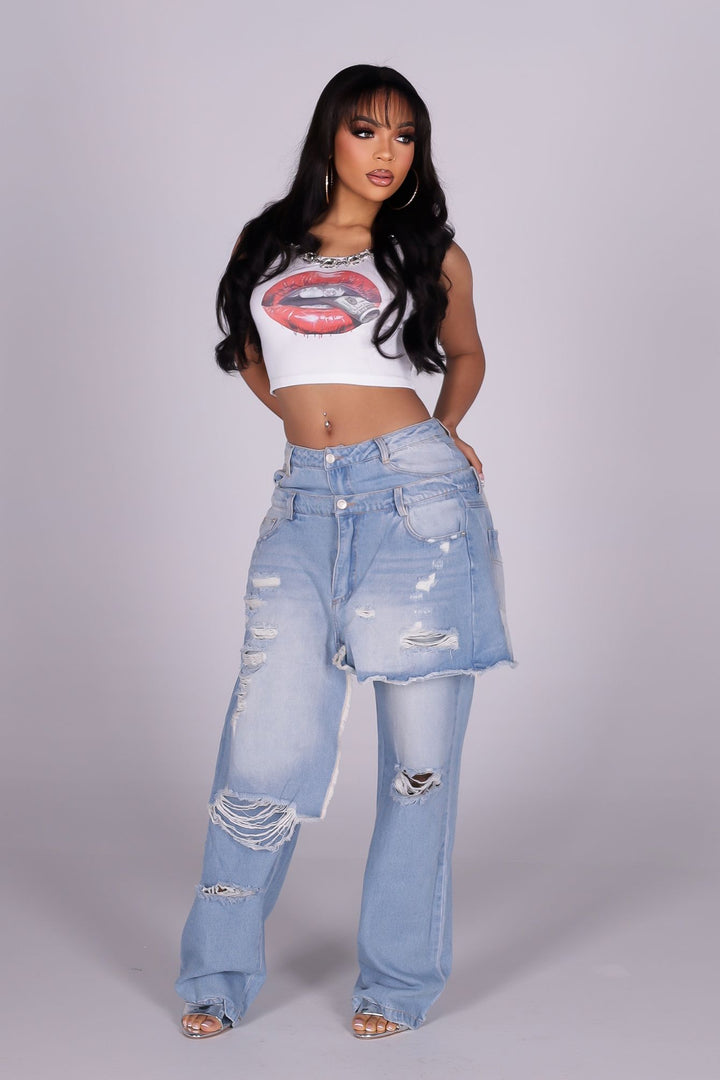 Glam Bite Lips Tank Top