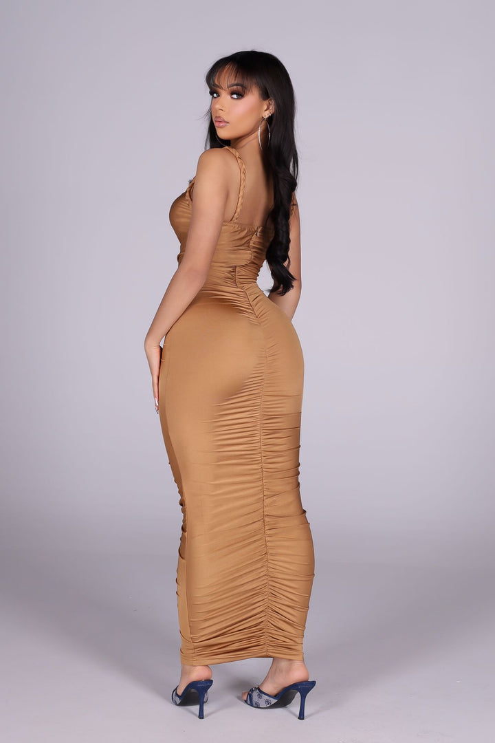 Aurora Gold Chain Midi Dress