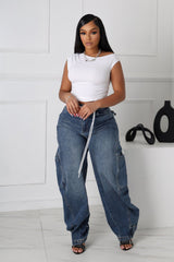 Kanagawa High Waist Baggy Denim Jeans