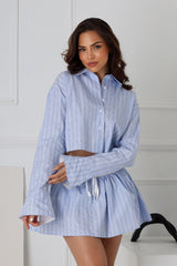Ponyo Pinstripe Poplin Shirt Top