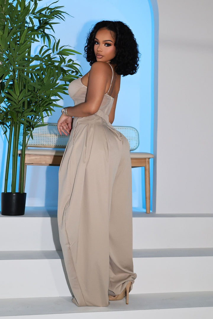 Ovela Sheer Corset Jumpsuit