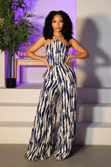Whispering Breeze Chiffon Halter Jumpsuit