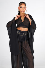 Sirocco Front Knotted Chiffon Blouse Top