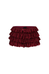 First Date Ruffled Layered Lace Skort