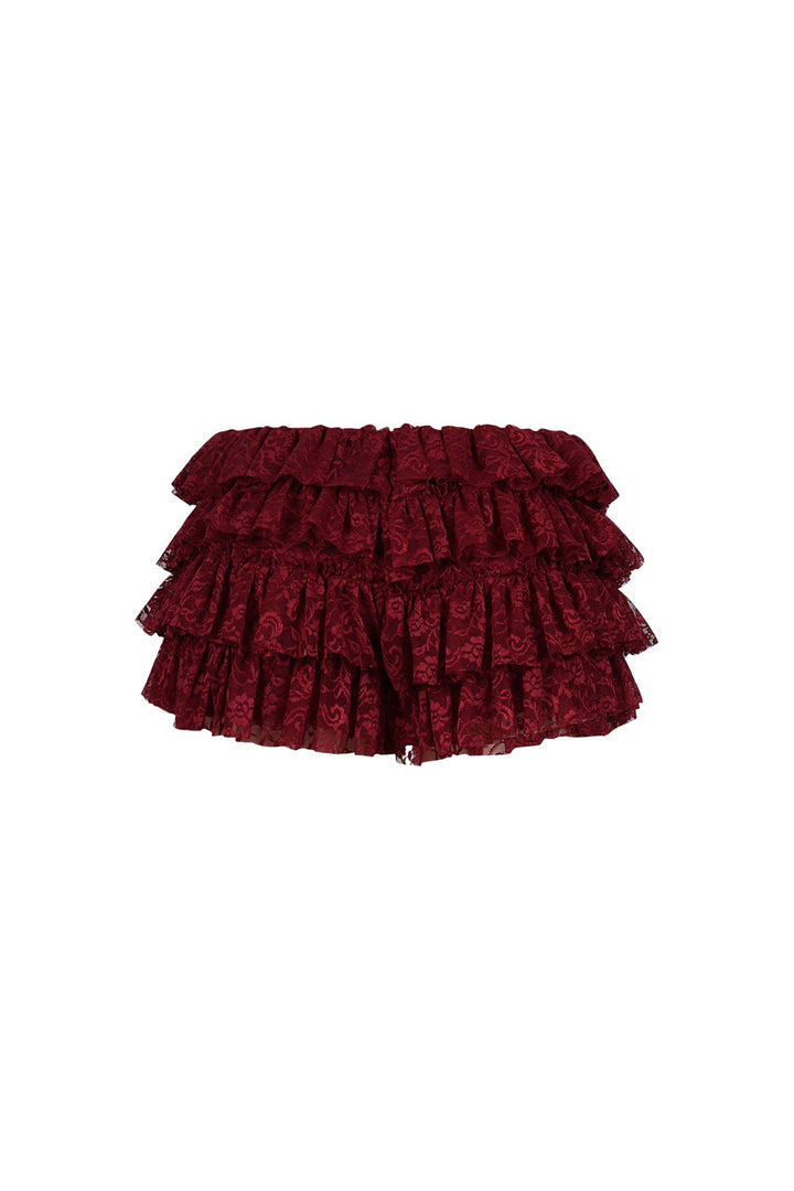 First Date Ruffled Layered Lace Skort