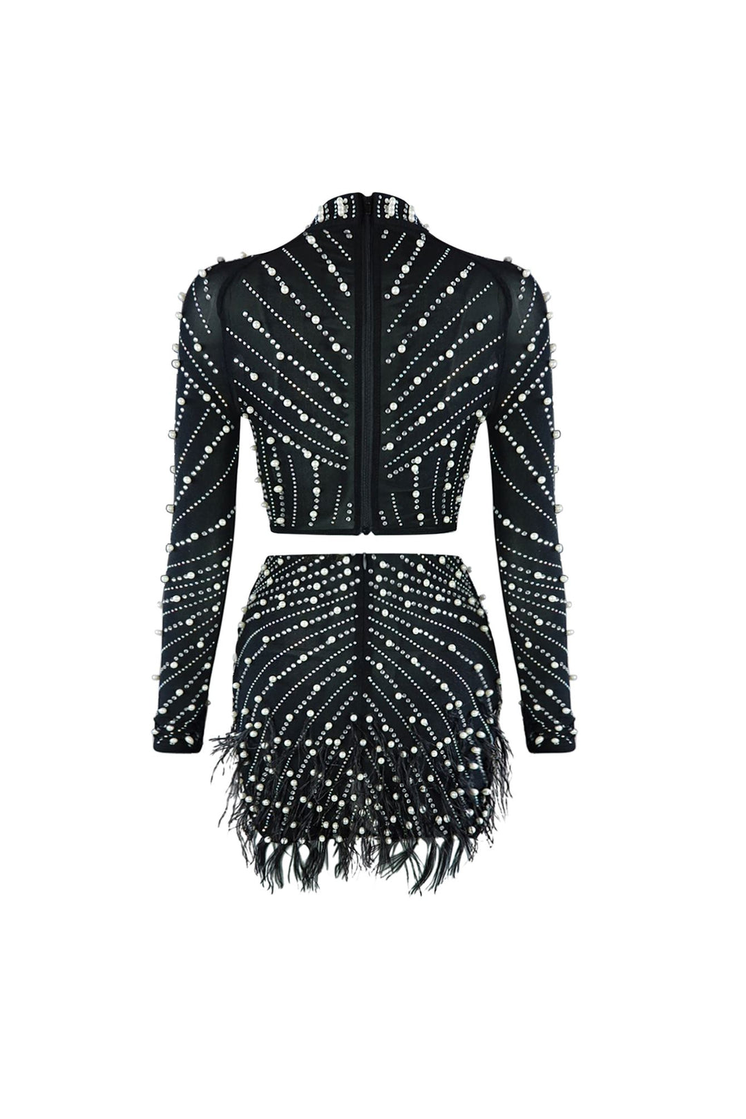 New Standard Stone and Pearl Top &amp; Skirt SET