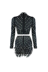 New Standard Stone and Pearl Top &amp; Skirt SET
