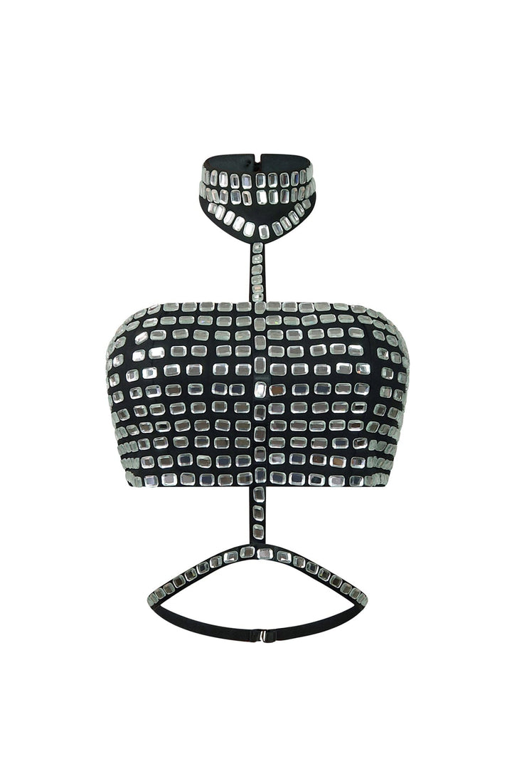 Wren Stone Halter Cut Out Crop Top