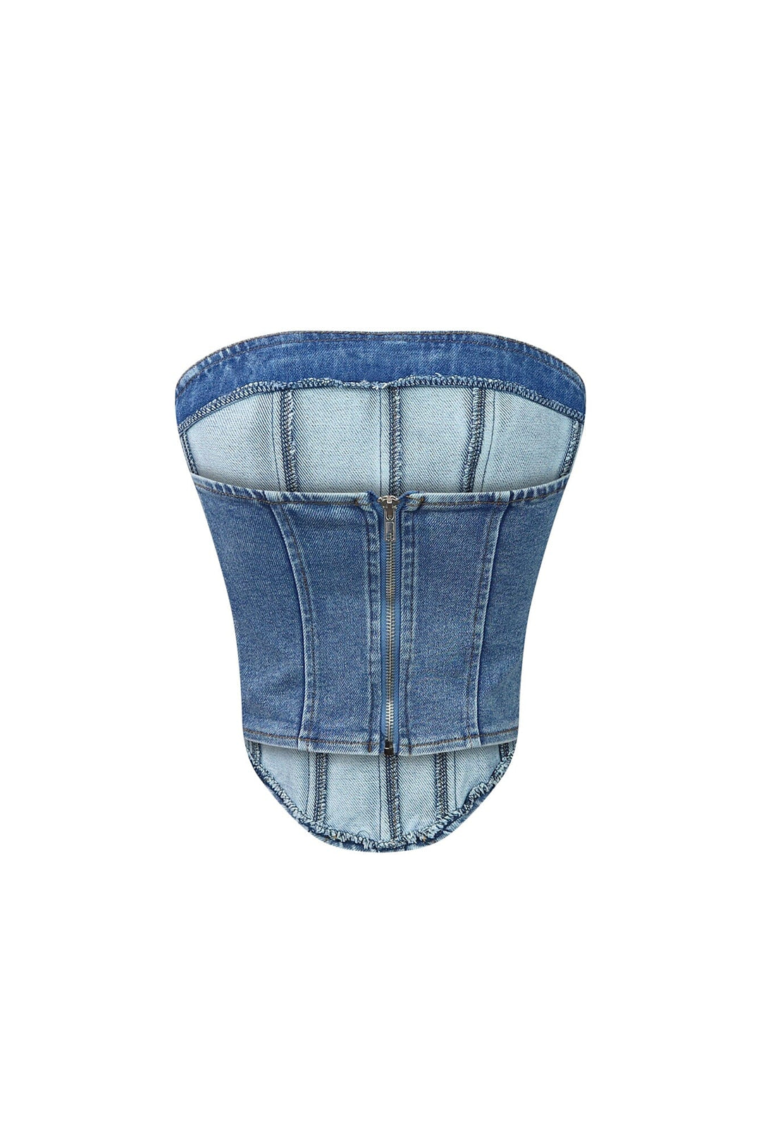Barbara Boned Denim Corset Top