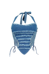 Meara Denim Halter Top