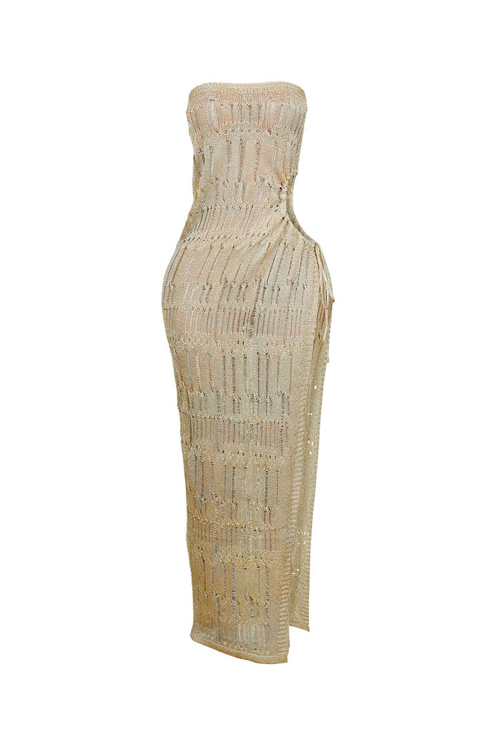 Shimmernet Metallic Crochet Cover Dress