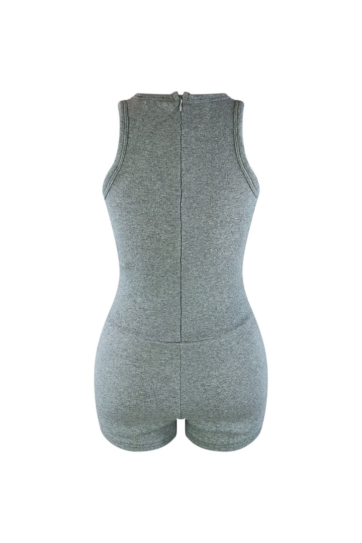 This Time Essential Ribbed Corset Romper