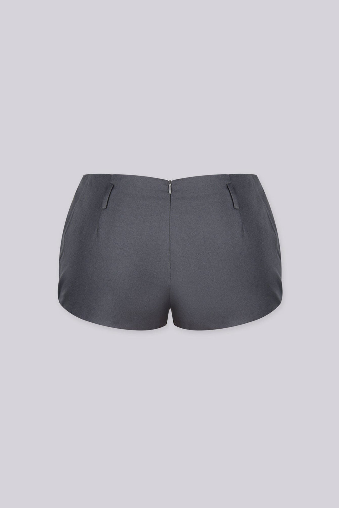 EDGEBYKS - Fitted low rise mini shorts,
Clean seaming along the hip for a sculpted look, back view