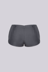 EDGEBYKS - Fitted low rise mini shorts,
Clean seaming along the hip for a sculpted look, back view