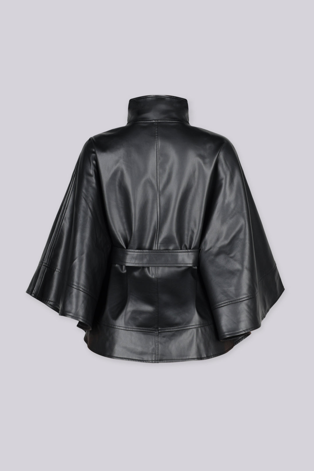 Vennett Faux Leather Poncho Cape