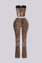 Anaya Sequin Lace Up Top &amp; Pants SET