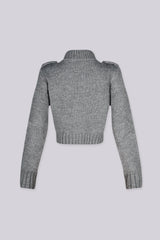 Cadet Cable Knit Zip Cardigan