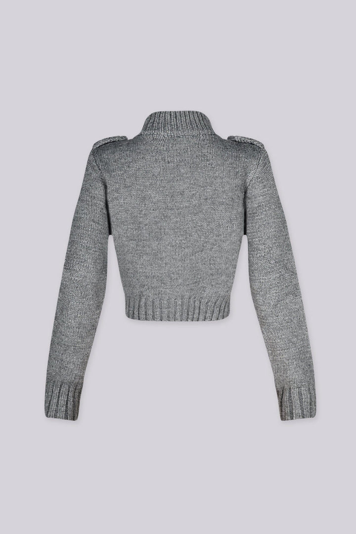 Cadet Cable Knit Zip Cardigan