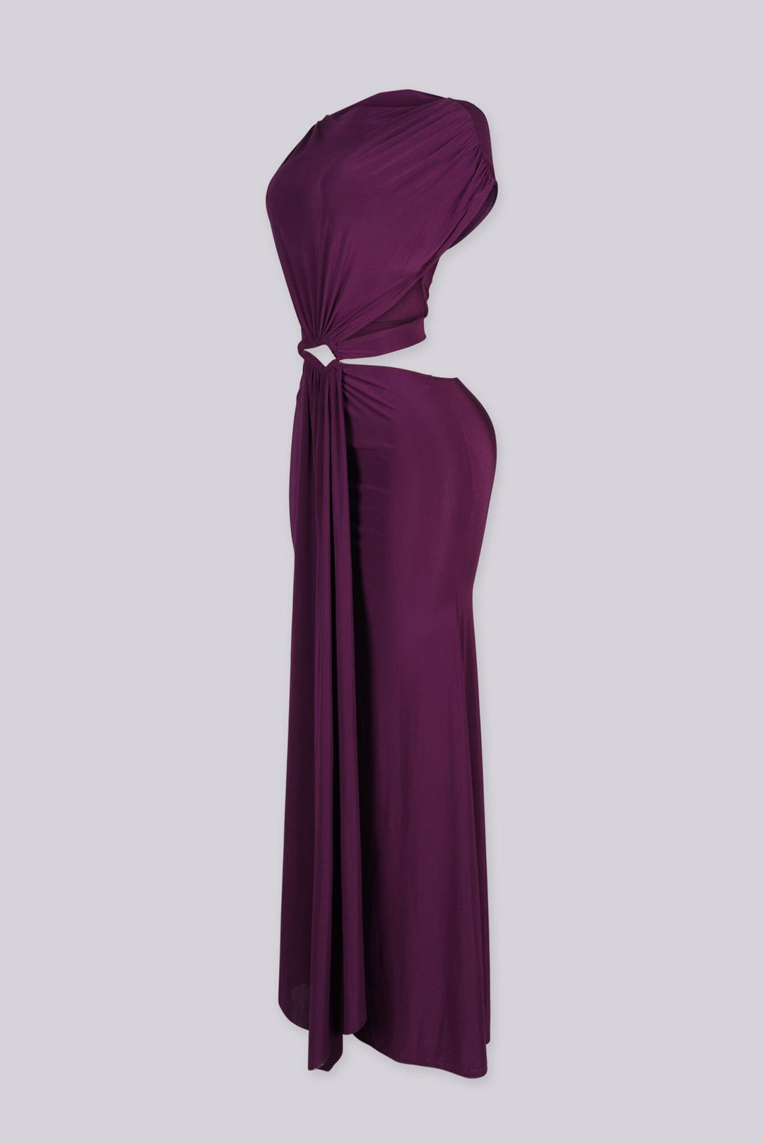 Calista Waist Cutout Draped Maxi Dress