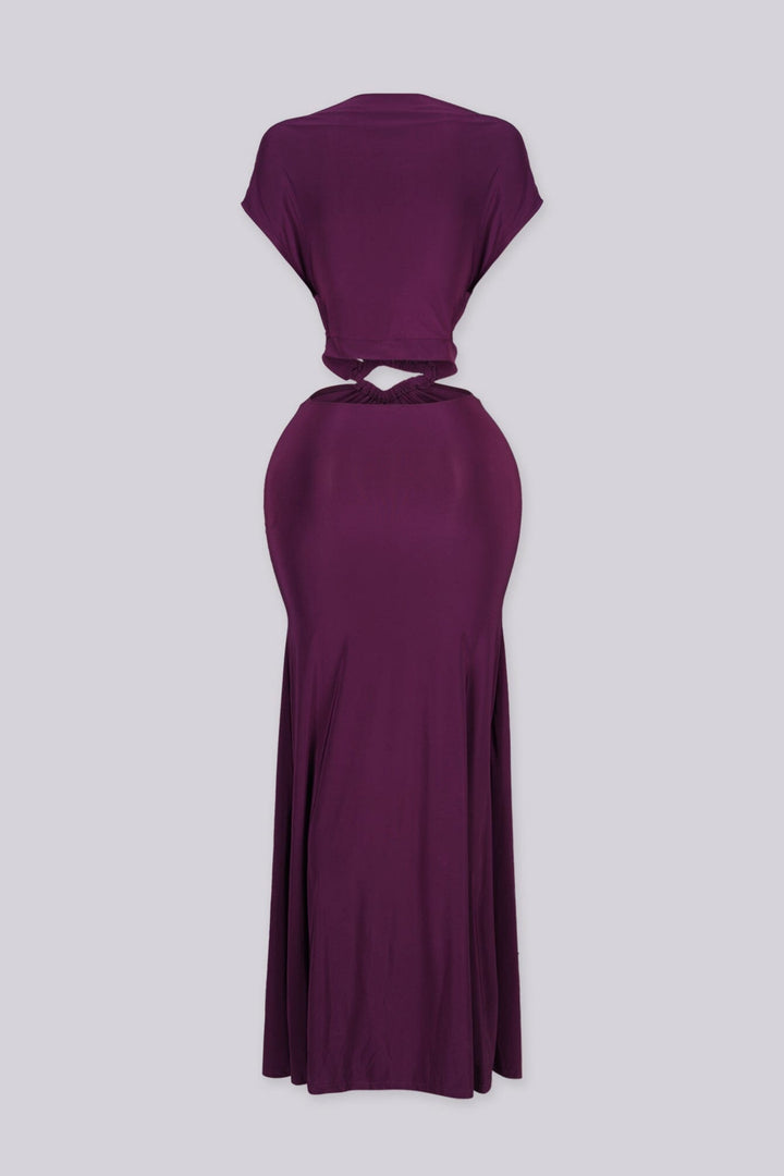 Calista Waist Cutout Draped Maxi Dress