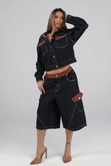 Cassian Contrast Collar Denim Jacket
