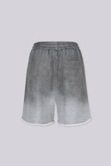 Casual Drawstring Baggy Bermuda Shorts featuring Rhinestone Embellishments