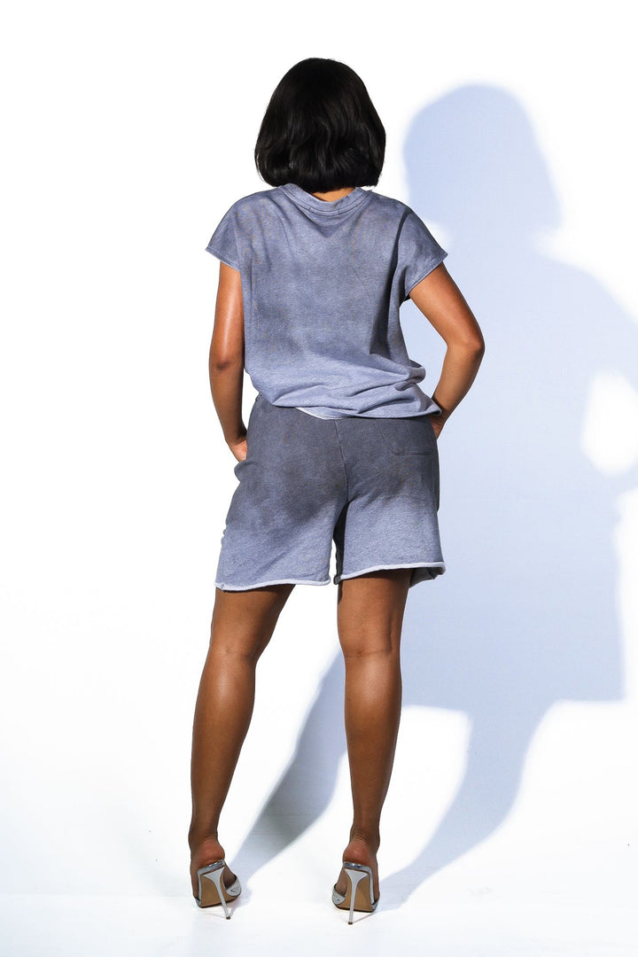 Casual Drawstring Baggy Bermuda Shorts featuring Rhinestone Embellishments
