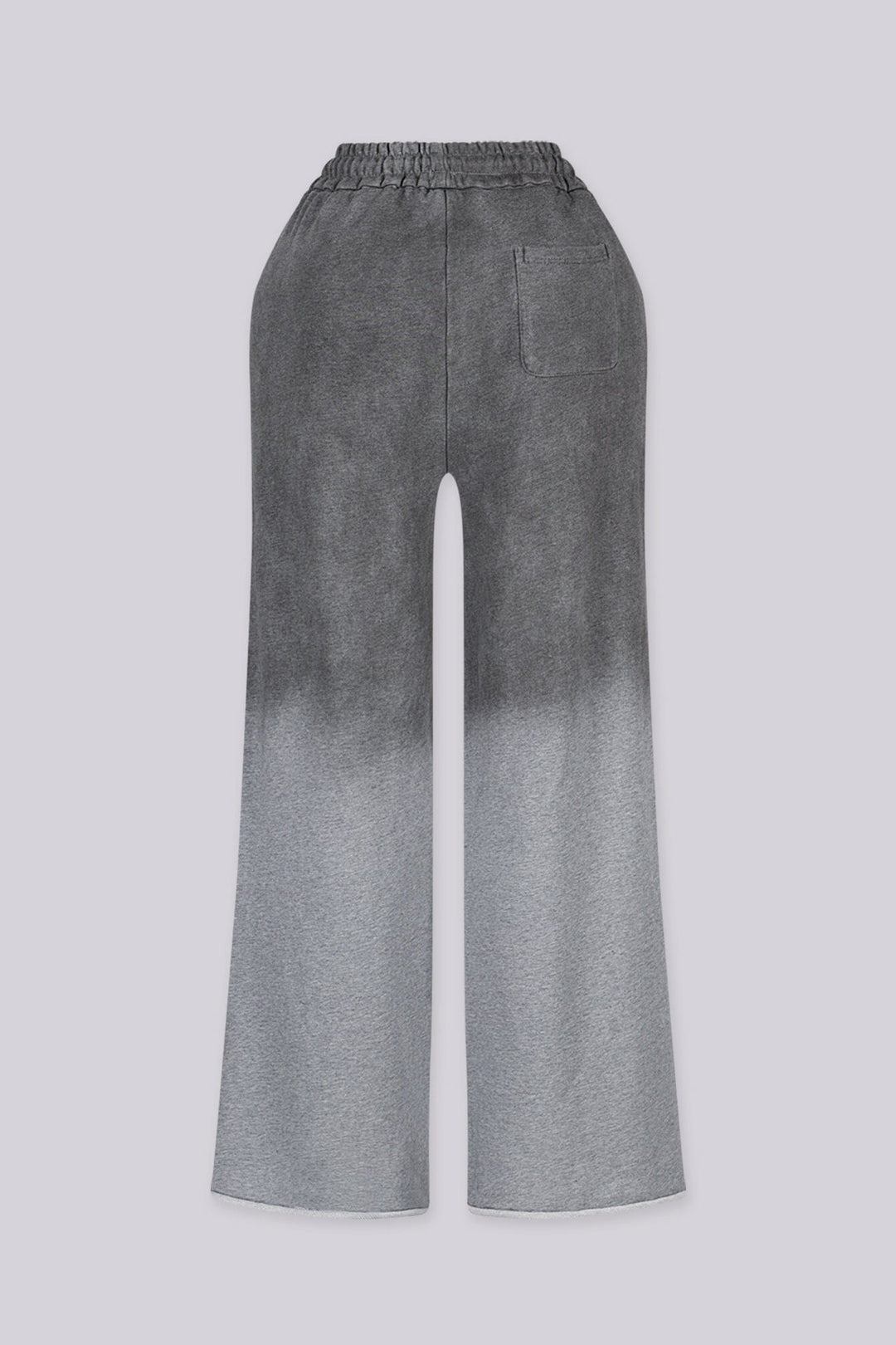 High waist denim fleece pants featuring rhinestone embellished details