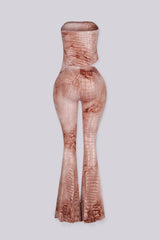 Deesha Croc Tube Top &amp; Pants SET