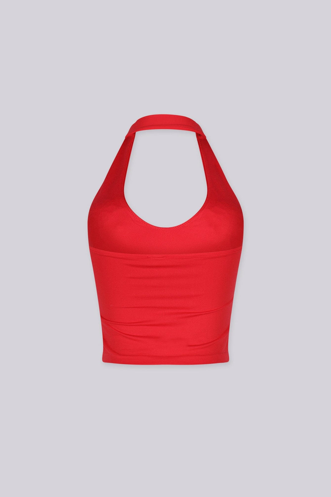 Cropped halter top with a deep plunge neckline
Finished with delicate rhinestone detailing