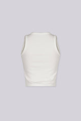 Ribbed tank top featuring "DO NOT DISTURB" graphic print