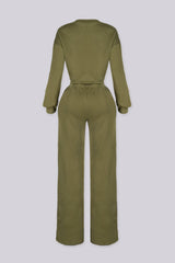 Relaxed fit fleece crop sweatshirt with a ribbed crew neckline and long sleeves