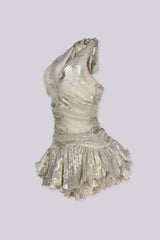 Elixir Metallic Halter Mini Dress