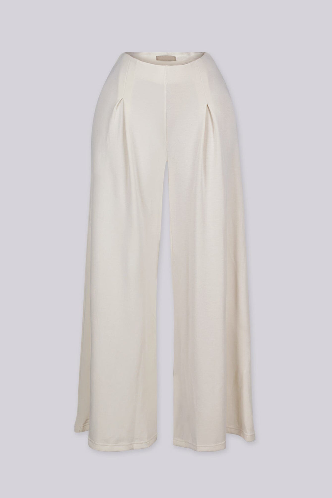 High waisted wide leg pants with a fluid drapey finish