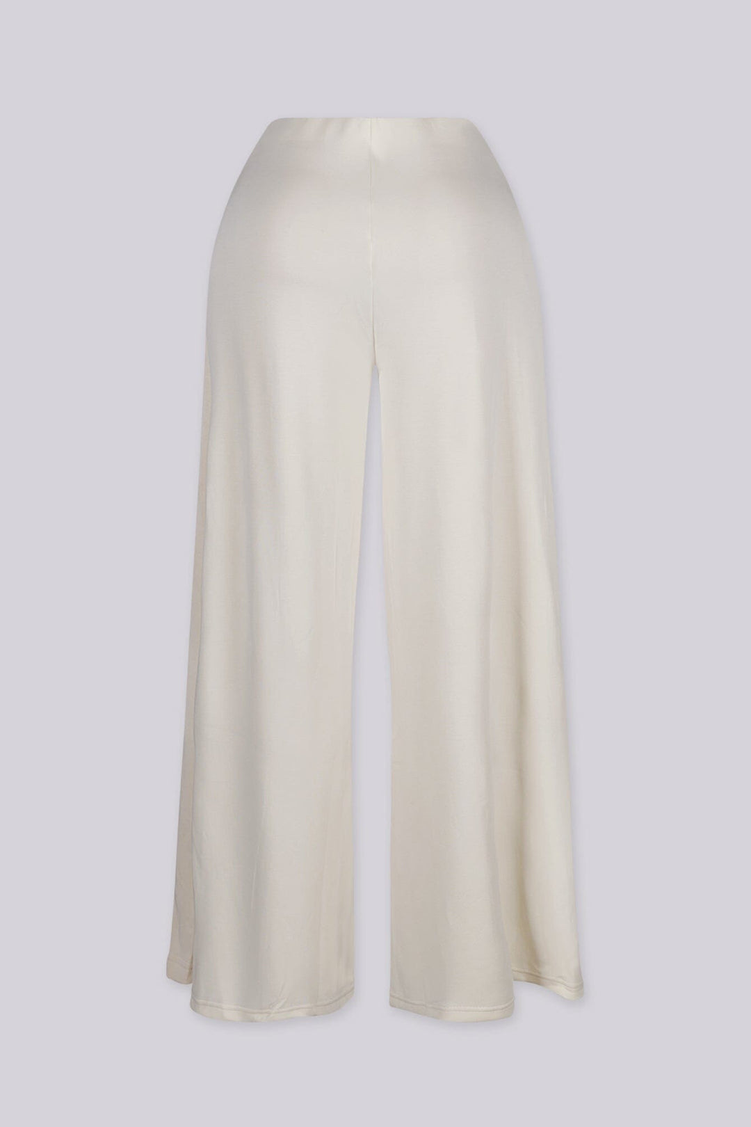 High waisted wide leg pants with a fluid drapey finish