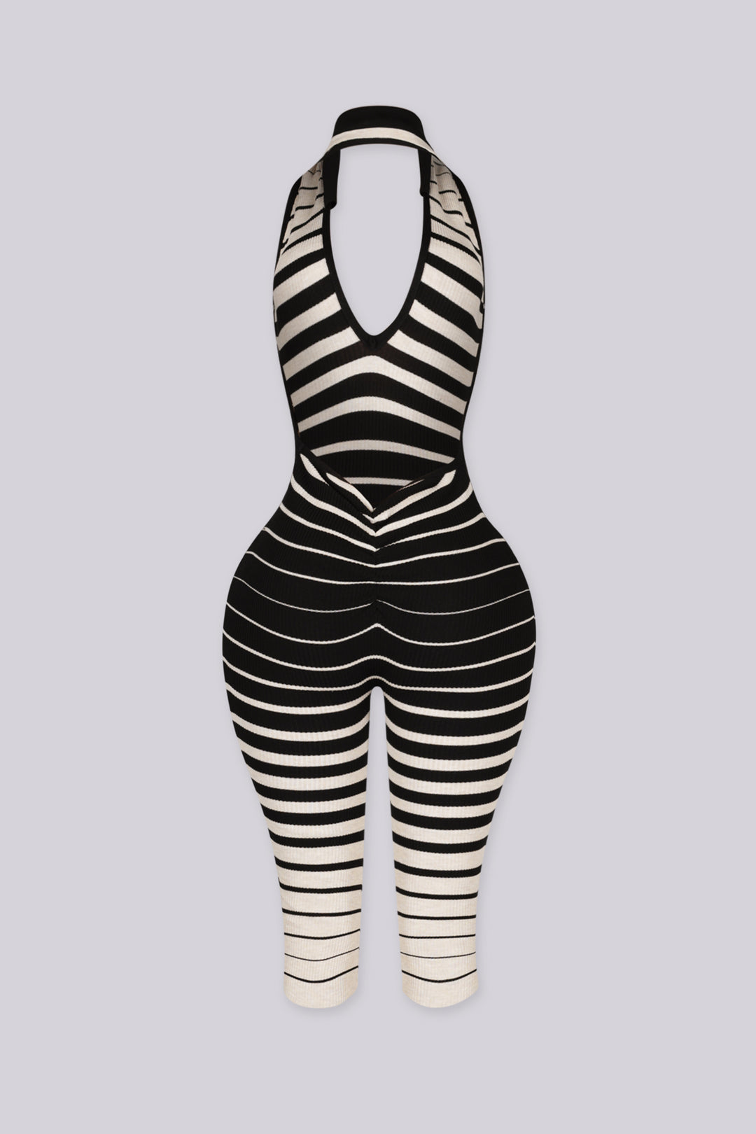 Eunice Ribbed Knit Halter Jumpsuit