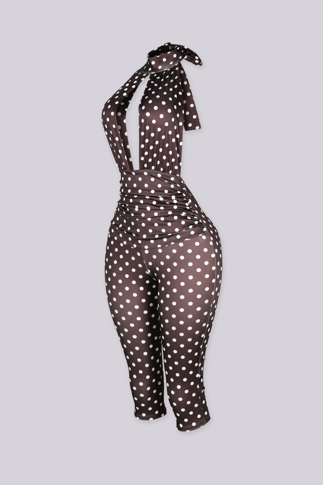 Evanna Polka Dot Capri Jumpsuit